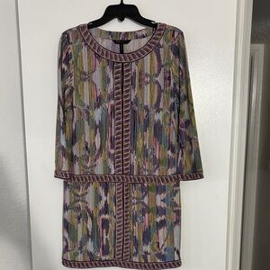 BCBGMaxAzria Multicolor Long Sleeve Dress